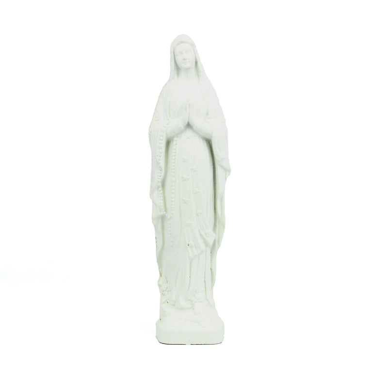 Our Lady of Lourdes Statue White Resin