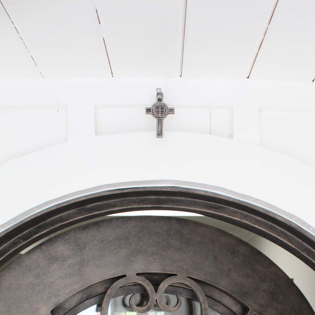 House Blessing Medallion - Saint Benedict Cross of Protection over House Front Door