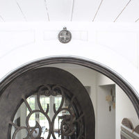 House Blessing Medallion - Saint Benedict Medal Hanging Over Front Door of Home