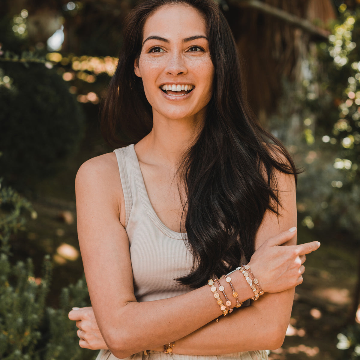 Share the Love - St. Amos Love Bracelet Set - White/Rose Gold