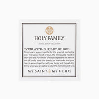 Holy Family Everlasting Heart of God Cuff Bracelet Card