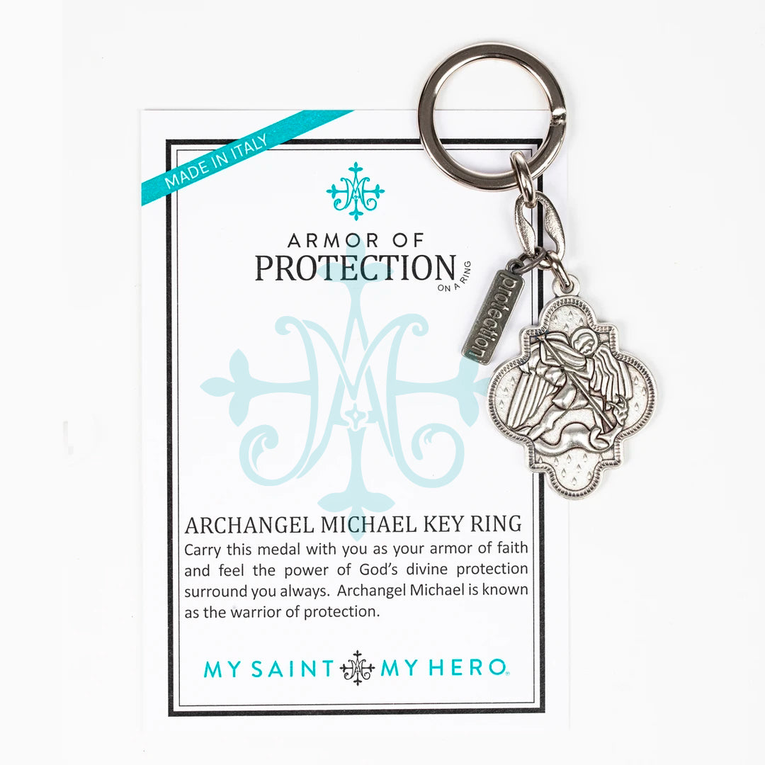 Archangel Michael Armor of Protection Key Ring - Catholic Gifts – My ...