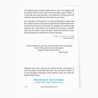 Back of the Petite Scapular Necklace Product Card