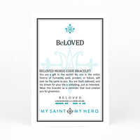 BeLoved Morse Code Bracelet inspirational card