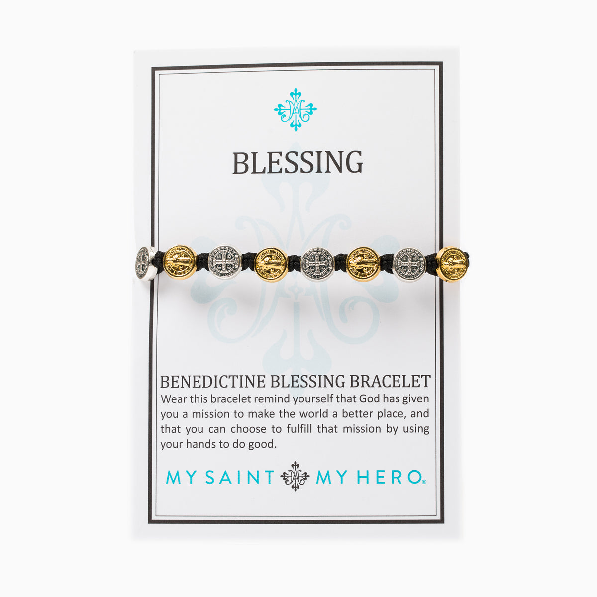 Wooden Saint St. Benedict Medal Stretch Bracelet W/ Cross -Blessed –  Catholically