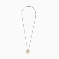 overhead photo of the Benedictine Two Tone Necklace