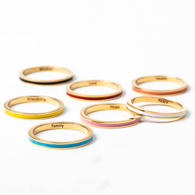 Colorful Blessing Bands with Blessings imprinted inside
