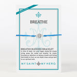 Denim Blue Silver Tone Benedictine Breathe Bracelet on Product Card