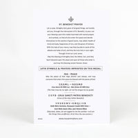House Blessing Medallion - Saint Benedict Medal Inspirational Card with the prayer of Saint Benedict