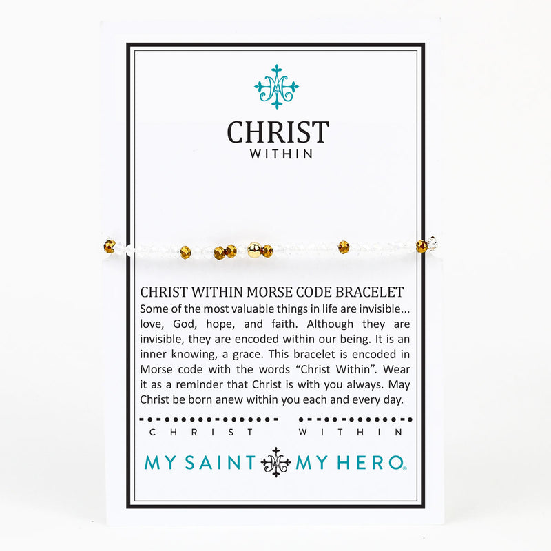 Christ Within Morse Code Bracelet on a product card