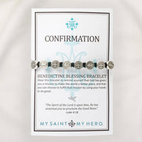 Confirmation Blessing Bracelet black/silver bracelet on Confirmation Blessing Card