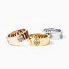 Greatest Love Deuteronomy 6:5 Ring in silver, gold and rose gold tone stainless steel