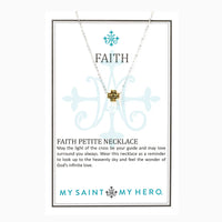 Faith Petite Necklace Silver/ Gold Card