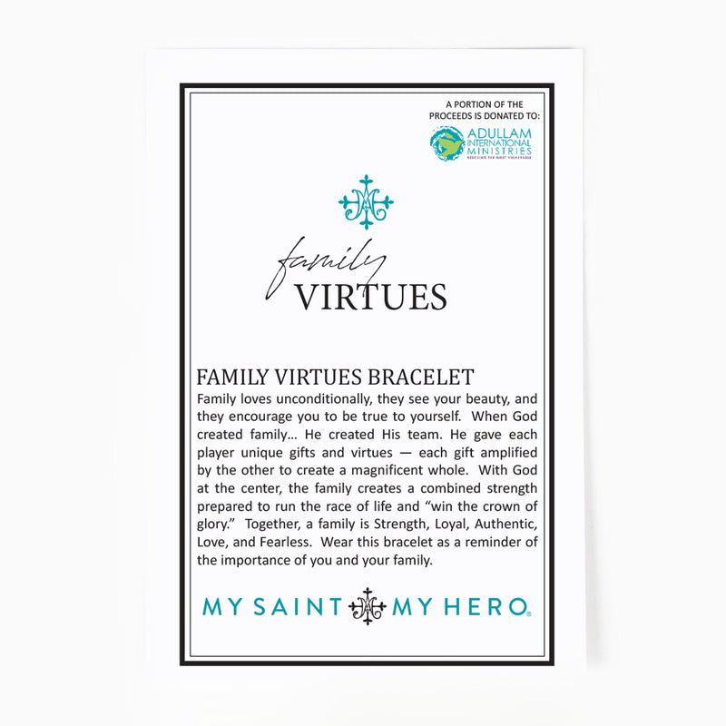 Family Virtues Inspirational Card Front