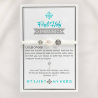 First Holy Communion Blessing Bracelet - Pearl