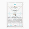 Garment of Grace Petite Scapular Necklace on Card