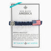 God Blessing America Woven Catholic Benedictine Blessing Bracelet for Men on Inspirational Card