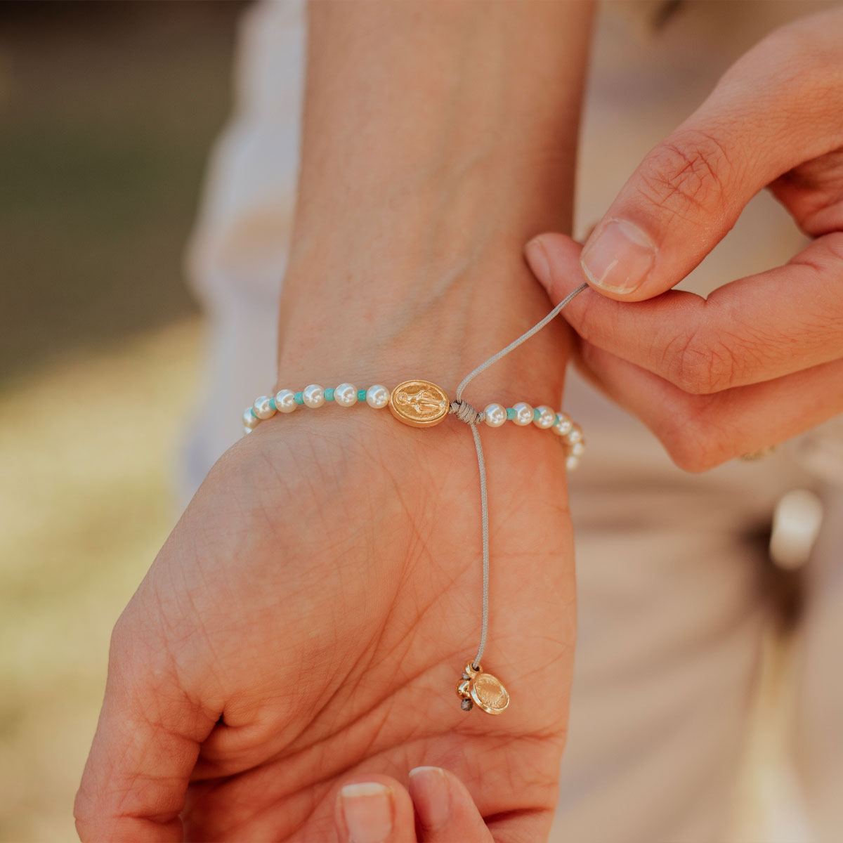J.O.Y. Bracelet with Miraculous Mary Medal | Jesus Others You – My