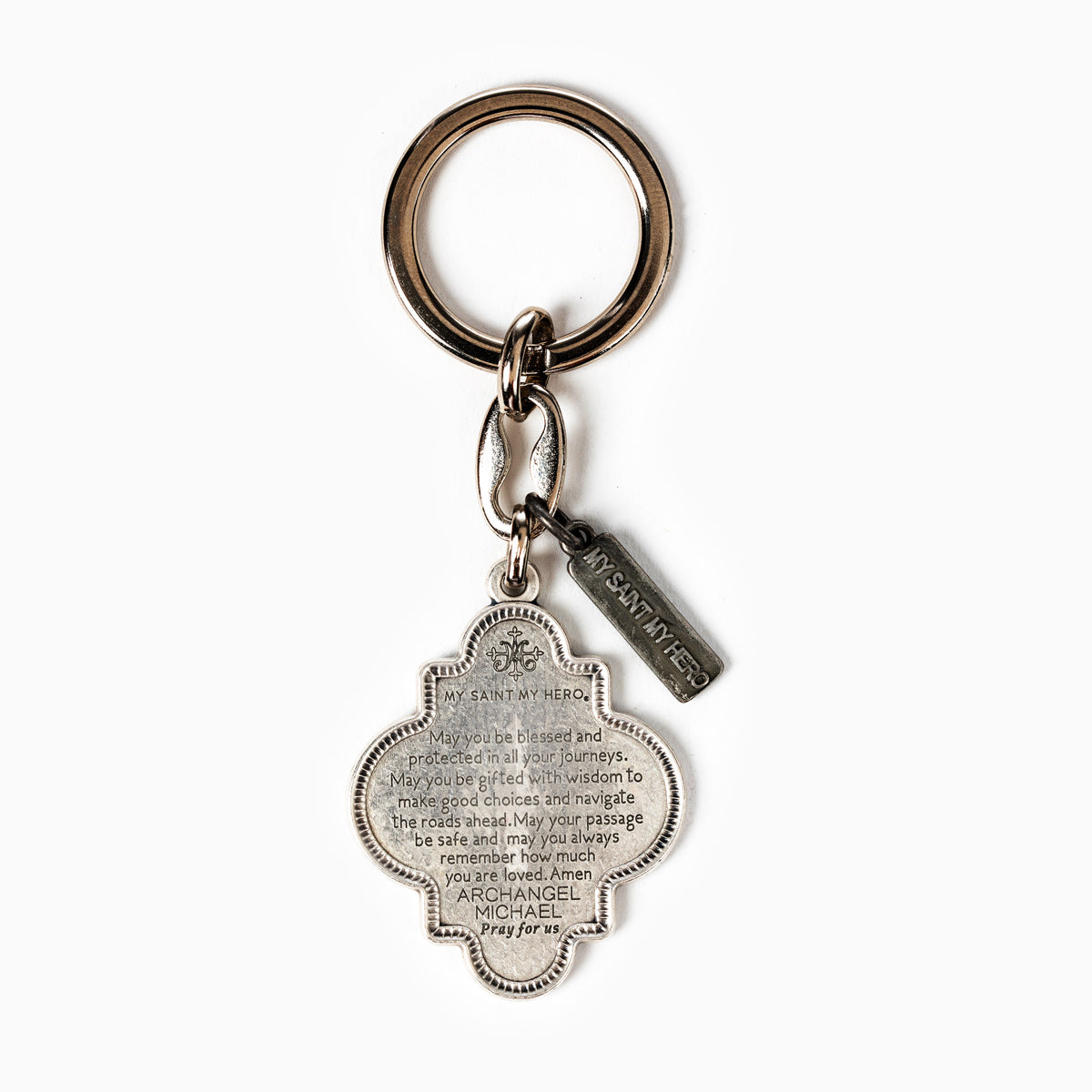 Protective Key Rings Archangel Michael Key Ring | Catholic Protection Medal Sacramental Gift ...