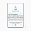 St Amos Share the Love Love LIghts the way Crystal and Diamond Blessing Bracelet Inspirational Card