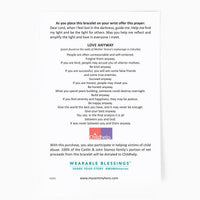 Back of the Love Lights the Way Product Inspirational Card