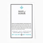 Maid of Honor Morse Code Bracelet Gifting Card