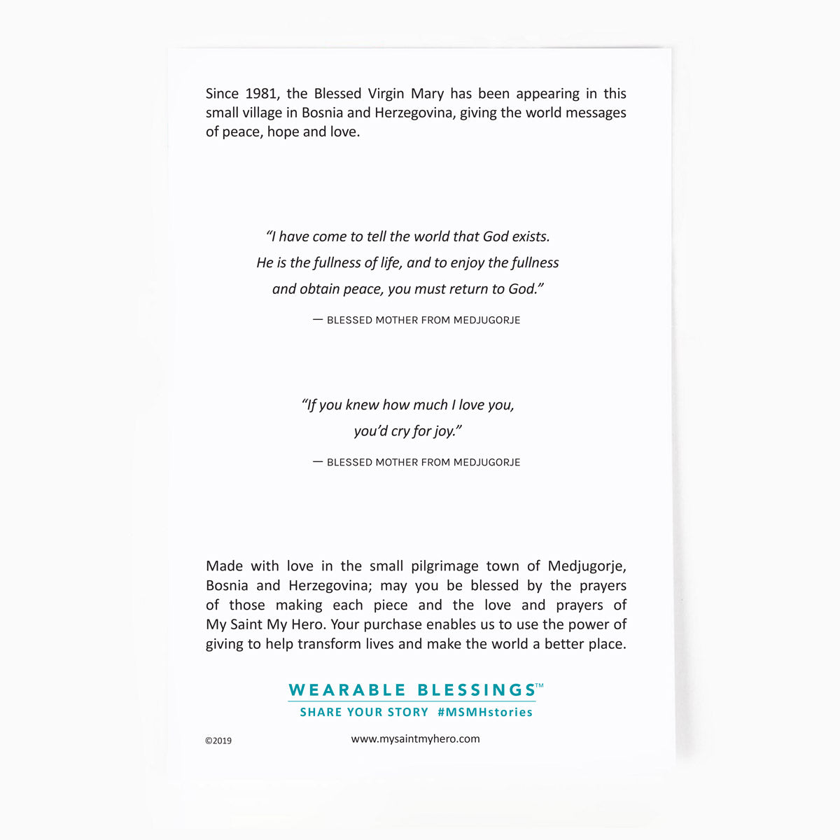 Olive Wood Medjugorje Rosary