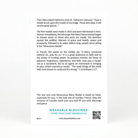 back of the Miraculous Mary Charm Bracelet product card
