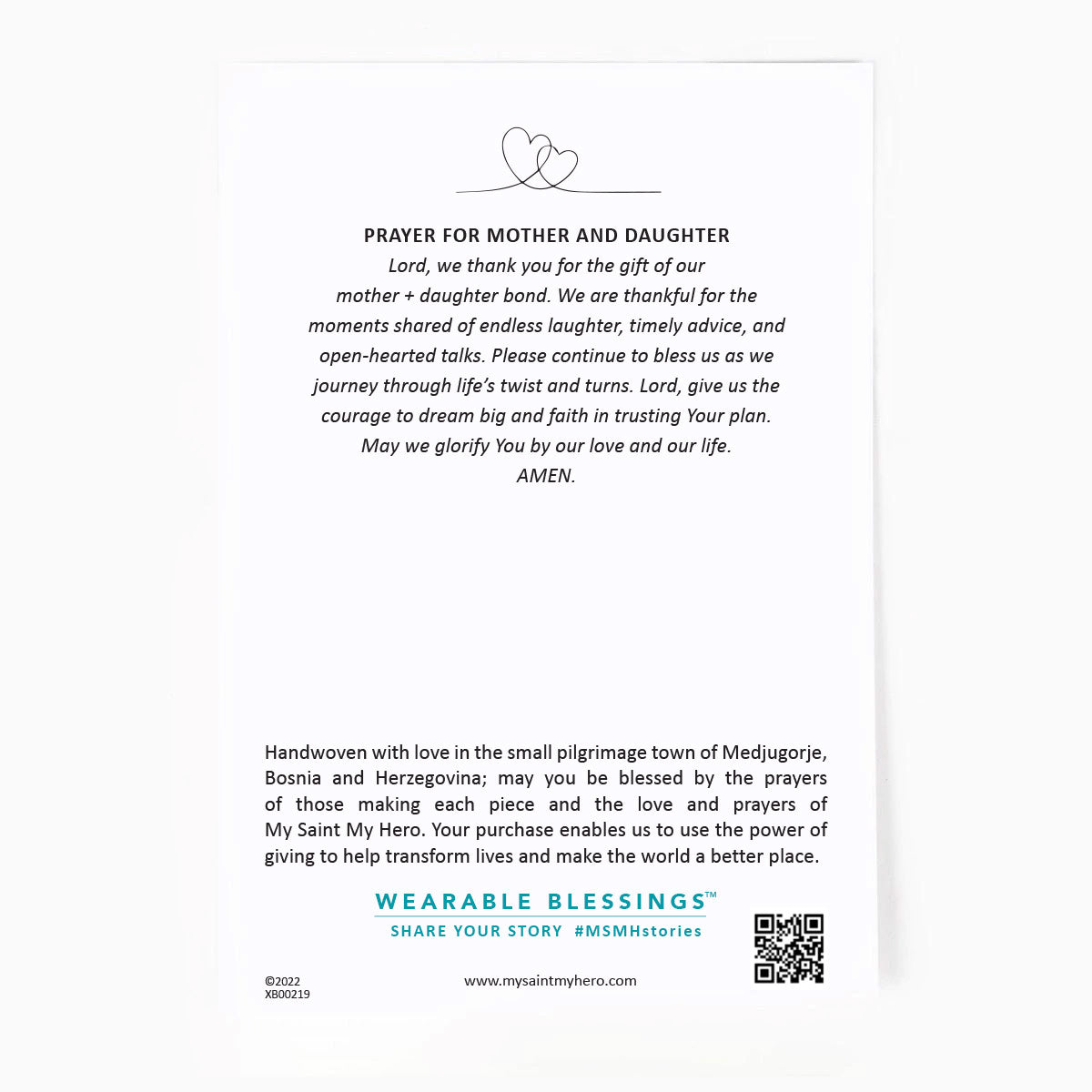 Mother Daughter Blessing Bracelets Product Card Back