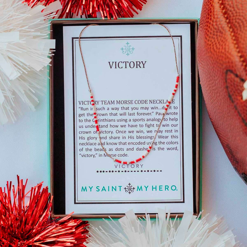 Victory Team Spirit Morse Code Necklaces • In Your Team Colors