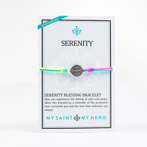 New Day Serenity Rainbow Blessing Bracelet on Inspirational Card