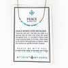 Peace Be with You Morse Code Necklace on Card