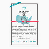 One Nation Under God United in Prayer Bracelet on an inspirational product card