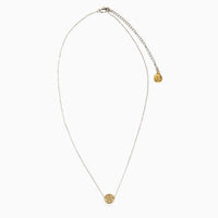 Over Head of the Benedictine Petite Necklace in Gold Tone with Silver Chain