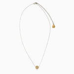 Over Head of the Benedictine Petite Necklace in Gold Tone with Silver Chain