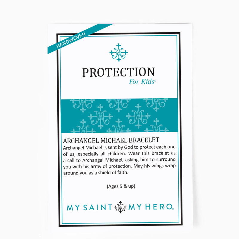 Protection for Kids Archangel Michael handwoven blessing bracelet product card
