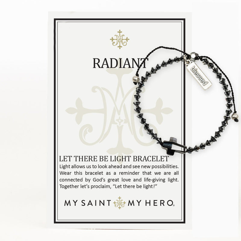 Radiant Let There Be Light Bracelet - Silver Night comes on an inspirational card