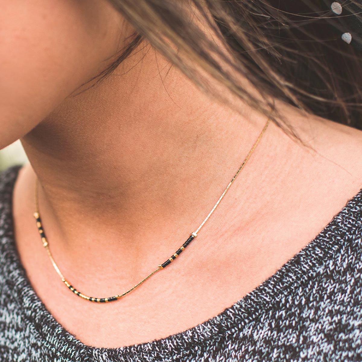 Saints Geaux! Victory Morse Code Necklace