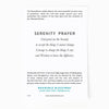 Back of the Serenity Blessing Bracelet Product Card with the Serenity Prayer