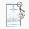 Saint Christopher Travel Protection Key Ring with inspirational card