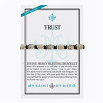 Divine Mercy Blessing Bracelet on an Inspirational Card