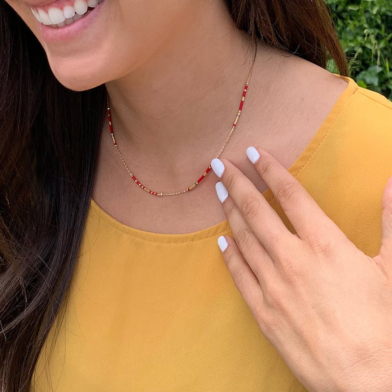 Custom Initial Morse Code Diamond Necklace | Caitlyn Minimalist