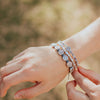 Wonder Blessing Bracelet Stack Lifestyle in silver tone